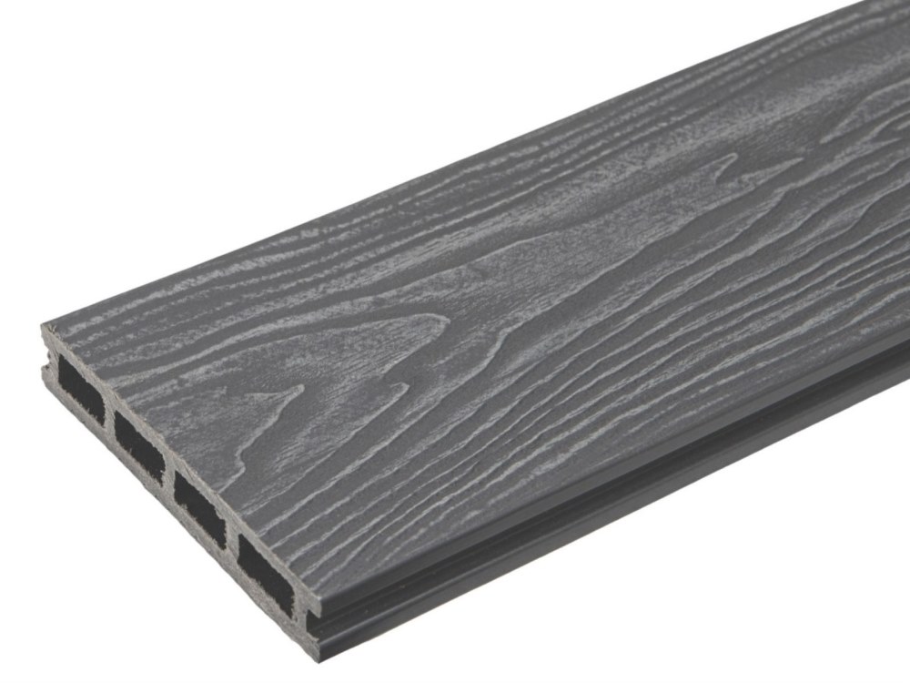 Террасная доска серая TalverWood 150*25мм 3D текстура дерева брашинг — купить в Абакане