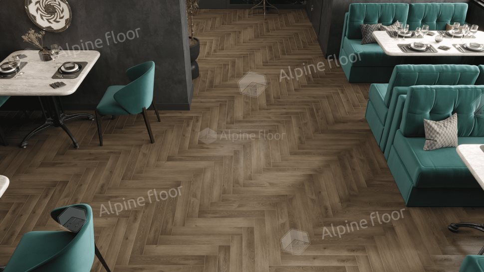 Ламинат "Alpine Floor" Herringbone 12 PRO Дуб Анжу (606*101*12 мм) — купить в Абакане