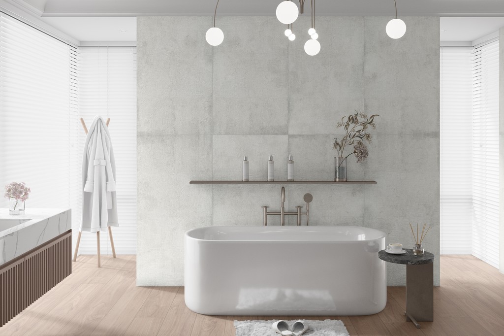 Керамогранит "Ennface" 600*1200 Touch Glacier Матовый, Рельефный Светло-серый — купить в Абакане