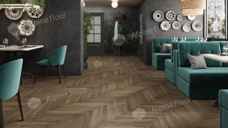 Ламинат "Alpine Floor" Herringbone 12 PRO Дуб Анжу (606*101*12 мм) — купить в Абакане