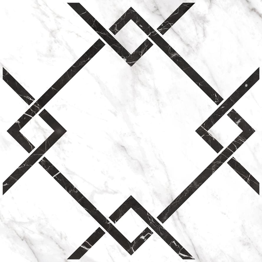 Керамогранит "Keramin" Монте-Р (600*600 мм) Белый орнамент — купить в Абакане