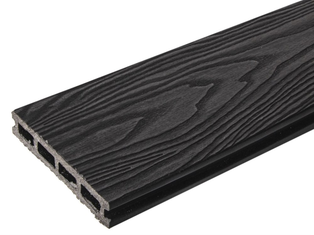 Террасная доска антрацит TalverWood 150*25мм 3D текстура дерева брашинг — купить в Абакане
